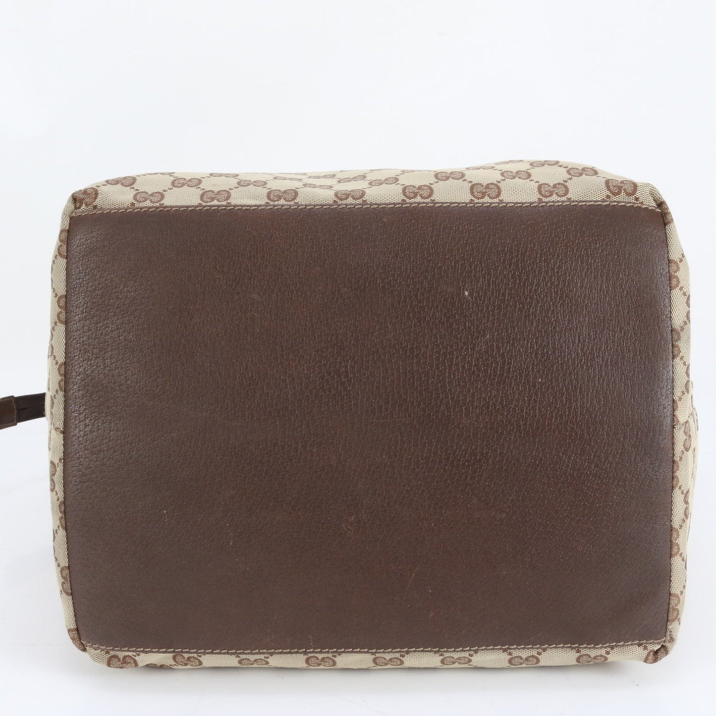 Gucci Gg Canvas Sherry Line Leather Tote Bag