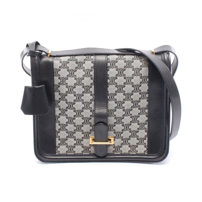 Celine Triomphe Shoulder Bag Canvas Leather