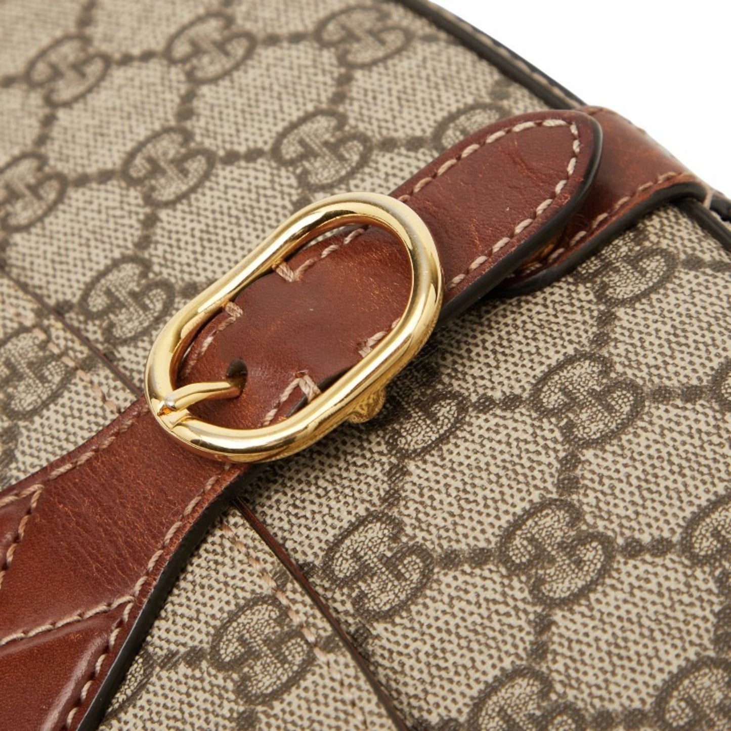 Gucci Gg Supreme Crossbody Shoulder Bag 432150 Beige Brown Leather