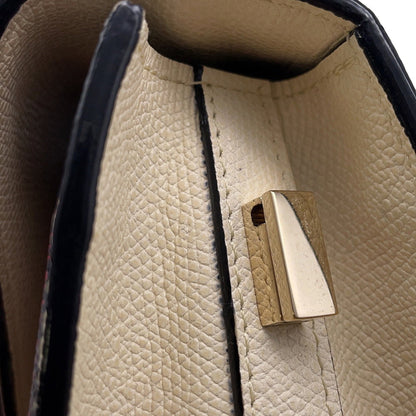 Valextra Handbag Iside Mini Leather 2Way Shoulder Bag White