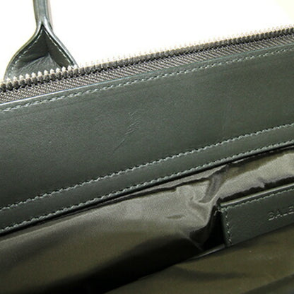 Balenciaga Handbag Navy Cabas M 363419 Khaki Nylon Leather Hand Tote