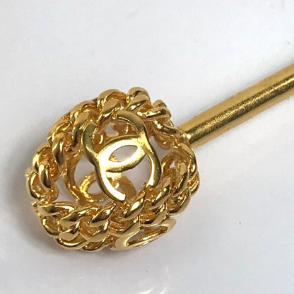 Chanel 98A Coco Mark Chain Ball Vintage Kanzashi Hairpin Metal