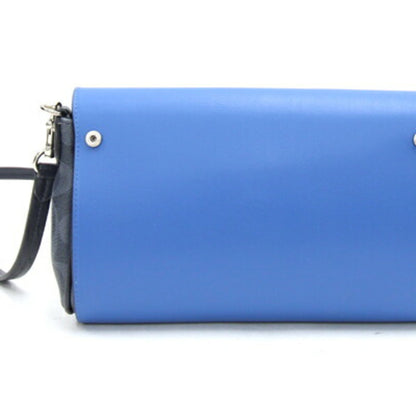 Coach Shoulder Bag Signature Reversible F59534 Navy Blue Pvc Leather