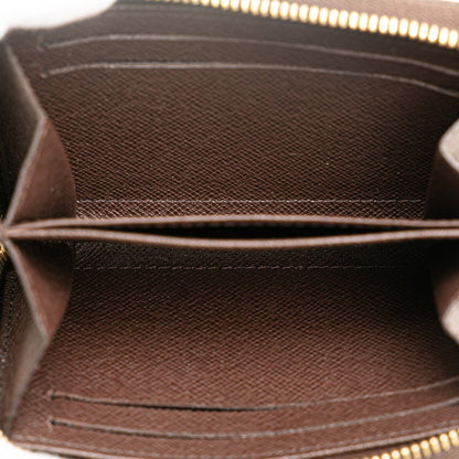 Louis Vuitton Damier Zippy Coin Purse Case N63070 Brown Pvc