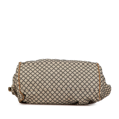 Gucci Diamante Sukey Handbag Shoulder Bag 223974 Beige Brown Canvas Leather