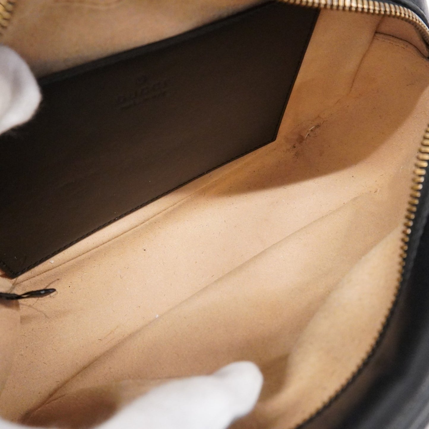 Gucci Gg Marmont Shoulder Bag 447632 Leather Black