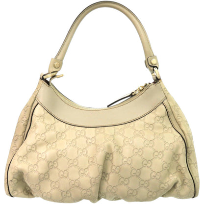 Gucci Guccissima Abby 190525 Leather Ivory Shoulder Bag 0189 Gucci