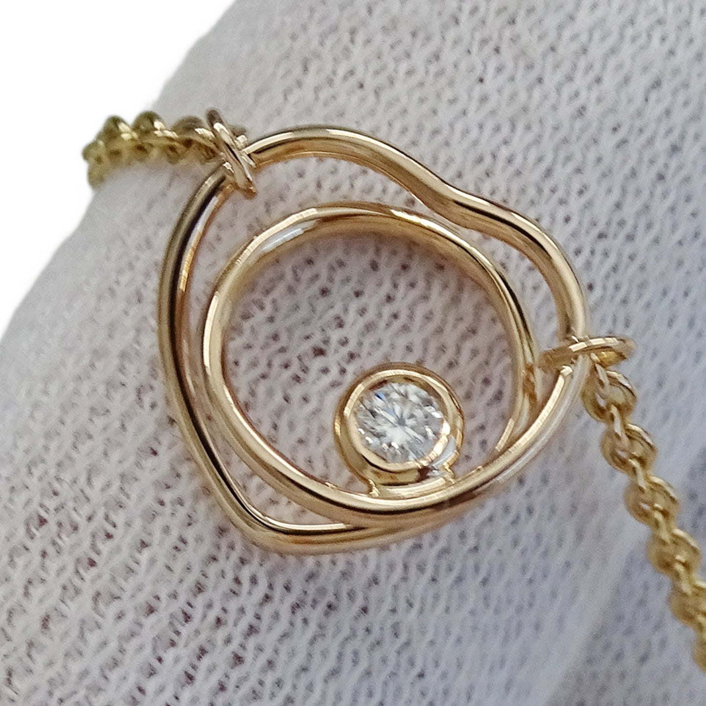 Hermes Herms Vertige Cool Tpm Women'S Heart Necklace In 750Pg Pink Gold With One Diamond