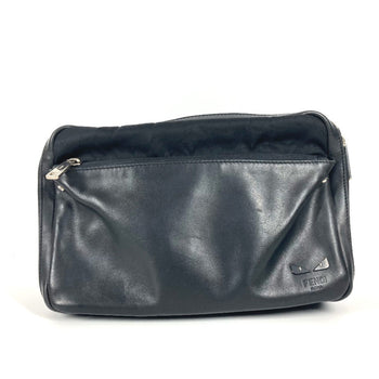 Fendi 7Va411 Monster Eye Logo Fantastic Crossbody Bag Handbag Pochette Shoulder Nylon Leather