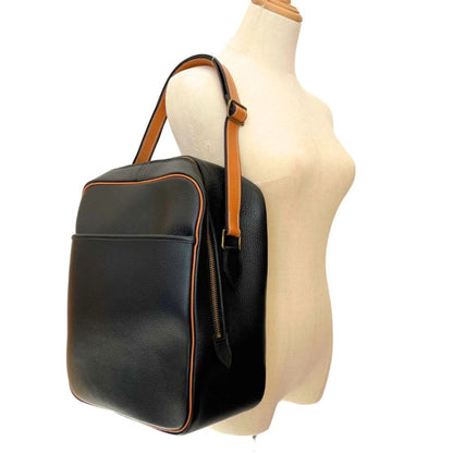 Hermes Victoria Shoulder Bag Ardennes 1985 Black ?O