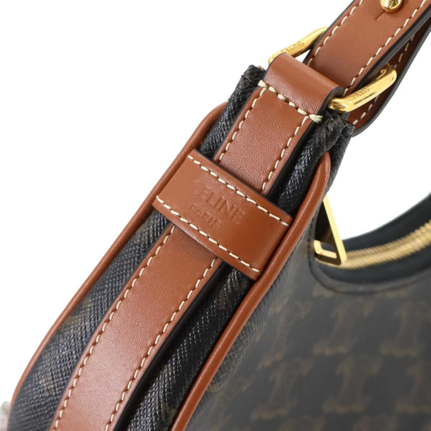 Celine Triomphe Mini Ava Shoulder Bag In Black