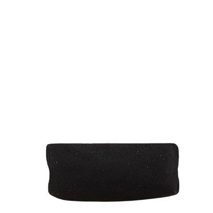 Salvatore Ferragamo Vara Pouch Bag Charm Keychain Black Suede