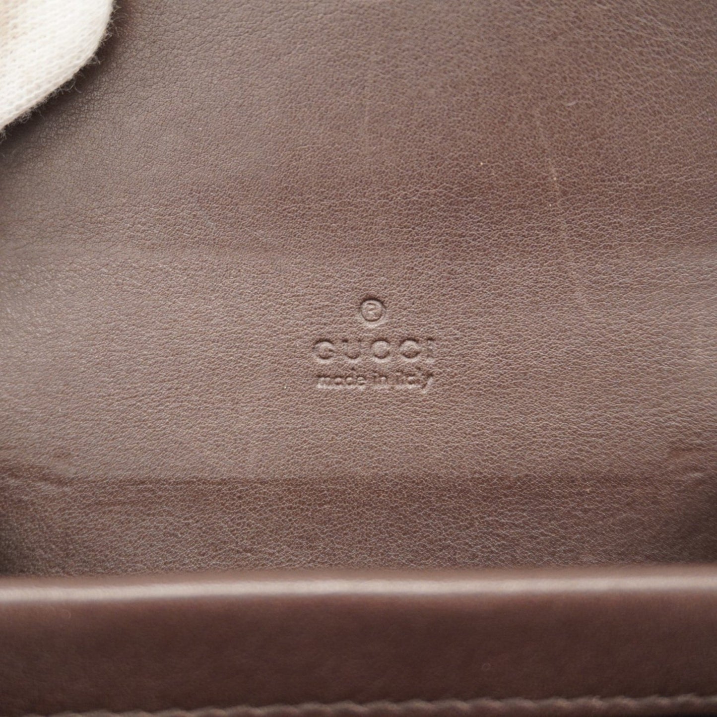 Gucci Wallet/Coin Case Guccissima 120964 Light Brown Leather