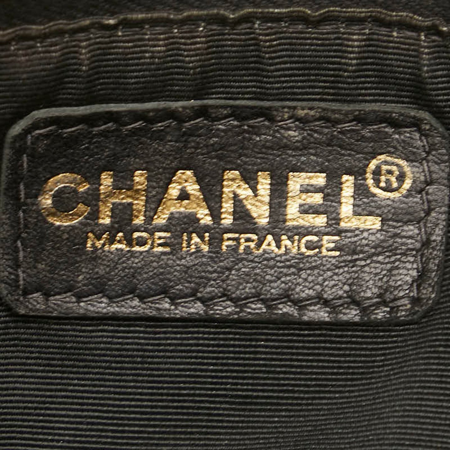 Chanel Coco Mark Pouch Black Leather