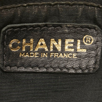 Chanel Coco Mark Pouch Black Leather