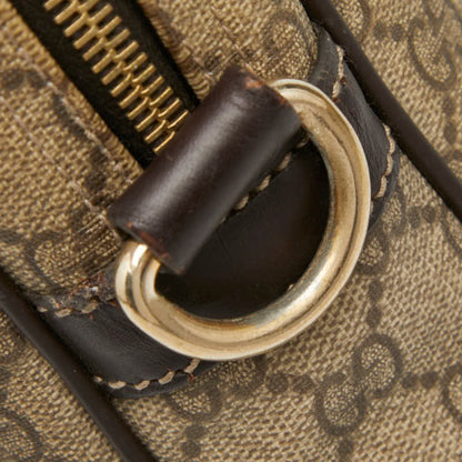 Gucci Gg Supreme Business Bag 201480 Beige Brown Leather