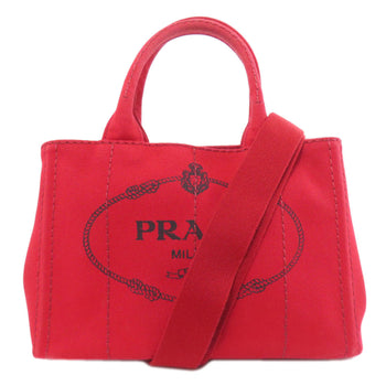 Prada Canapa Mini 2-Way Handbag Canvas