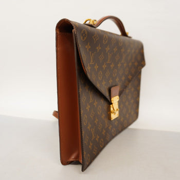 Louis Vuitton Monogram Porte-Document Bandouliere Handbag M53338 Brown