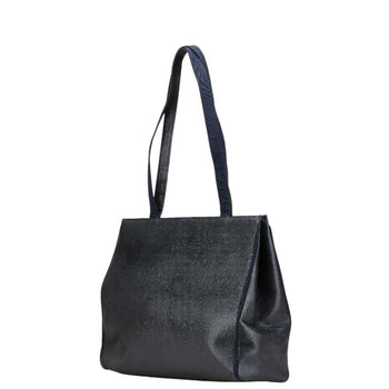 Salvatore Ferragamo Vara Embossed Tote Bag Handbag Aq21 2530 Black Leather