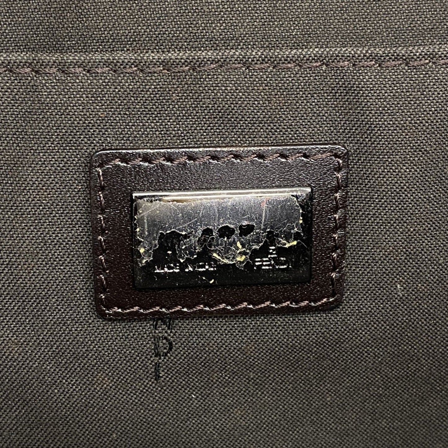 Fendi Zucchino Tote Bag In Brown Nylon Canvas