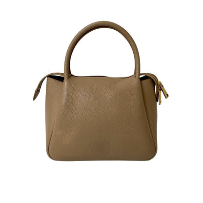 Prada Flu Vitello Dino Logo Hardware Soft Leather 2-Way Handbag/Shoulder Bag Beige A58-6
