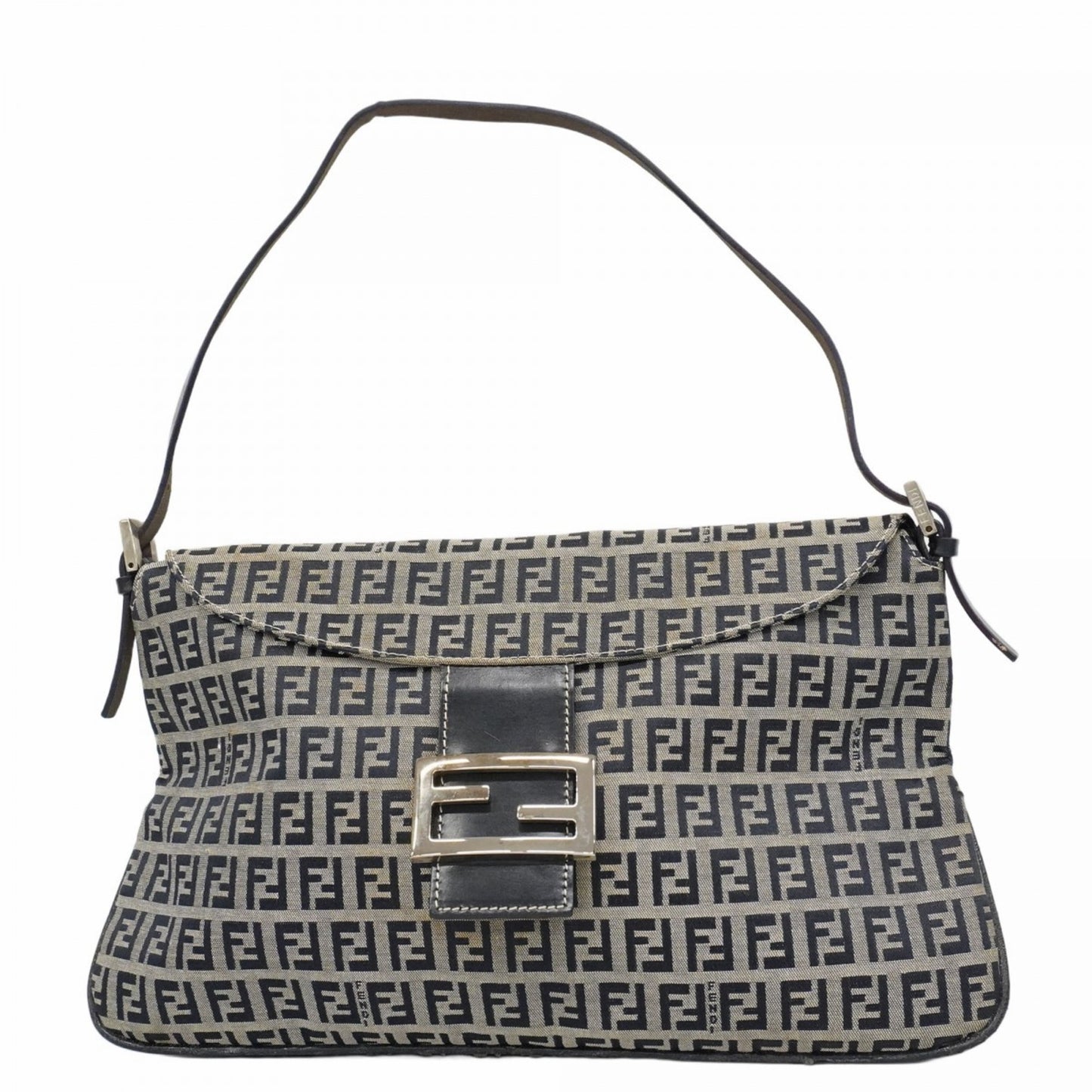 Fendi Zucchino Nylon Canvas Handbag Navy