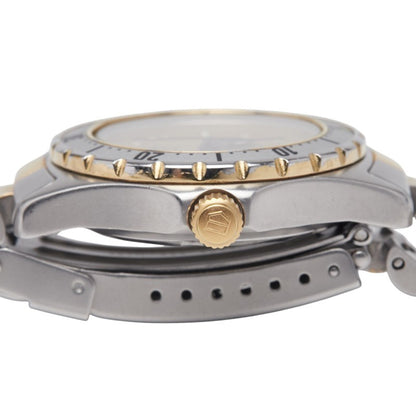 Omega 2000 Series Watch 974.015 Quartz Gold Dial Stainless Steel Plated