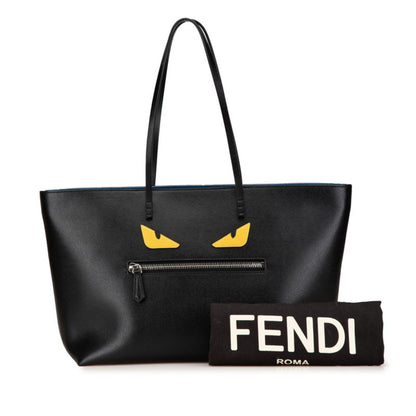 Fendi Bugs Monster Roll Bag Shoulder Tote 8Bh185 Black Multicolor Leather