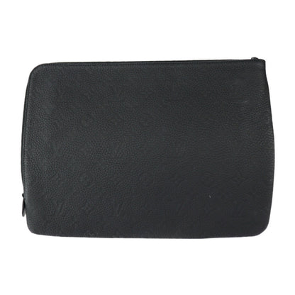 Louis Vuitton Etuit Voyage Second Bag M59479 Taurillon Leather Black Clutch Pouch Monogram L-Shaped