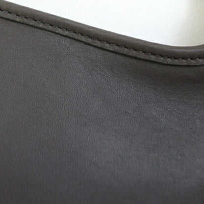 Coach Shoulder Bag 9142 Charcoal Brown Leather Pochette Crossbody Old
