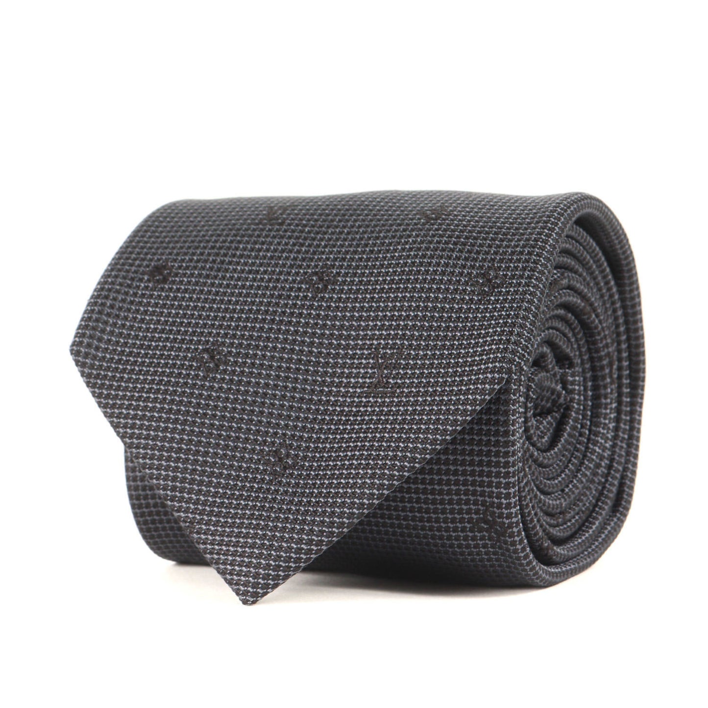 Louis Vuitton Monogram Silk Cravate Black