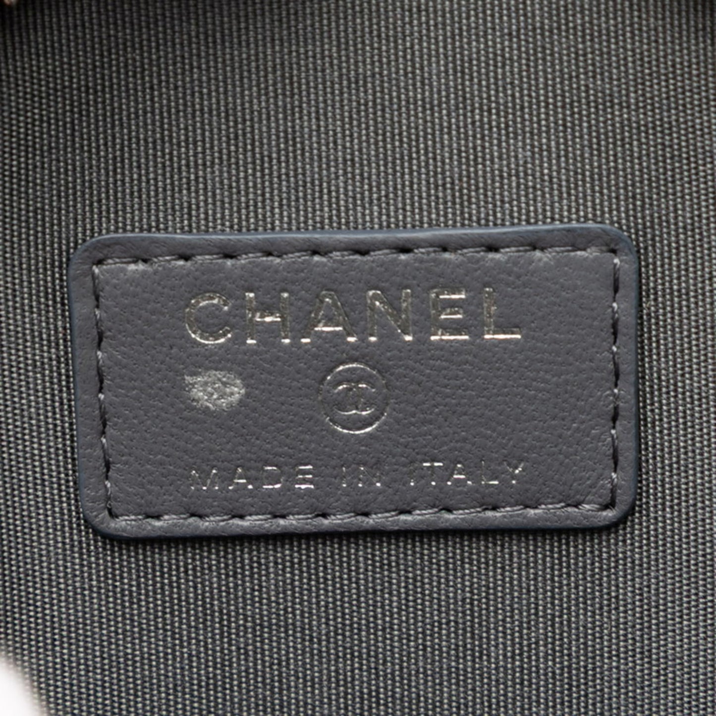 Chanel Matelasse Coco Mark Chain Shoulder Bag In Gray