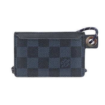 Louis Vuitton Men'S Damier Cobalt Canvas Business Card Case With America'S Cup Porte Carte Cord