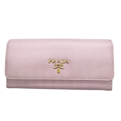Prada Saffiano Pink Long Wallet For Women