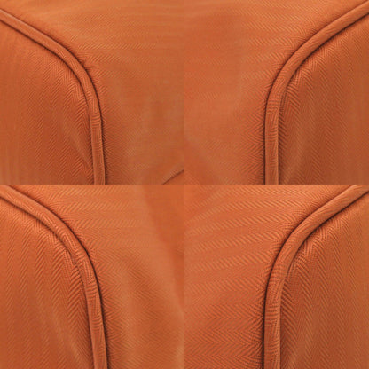 Unused Herms Bolide Pouch 31 Orange Cotton 0267 Hermes