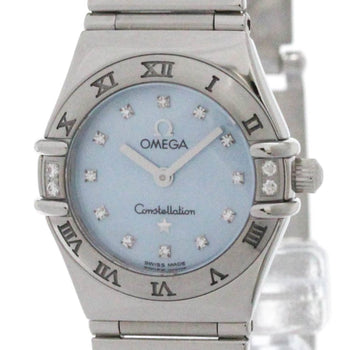 OMEGA Constellation My Choice Diamond Blue MOP Watch 1566.86 Polished