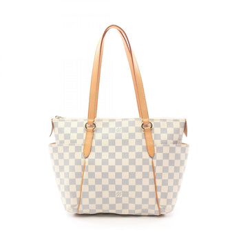 Louis Vuitton Louis Vuitton Totally Pm Tote Bag Coated Canvas Leather Damier Azur