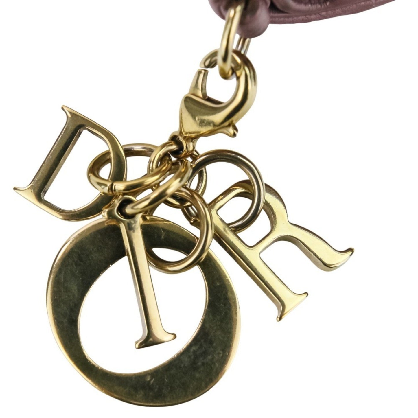 Christian Dior Lady Cannage Lotus Wallet Tri-Fold In Lavender