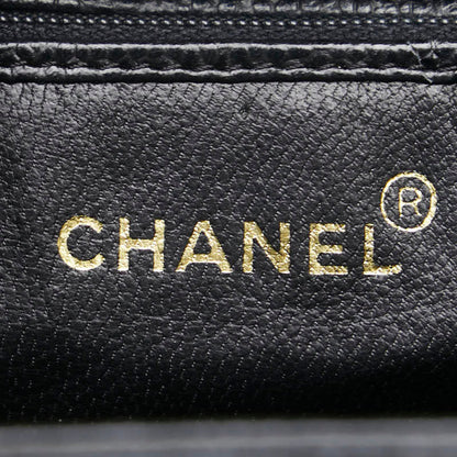 Chanel Coco Mark Chain Shoulder Bag Tote Black Caviar Skin