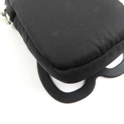 Prada 1Zt016 Renylon Smartphone Case Shoulder Pouch With Triangular Logo Plate