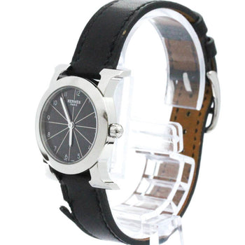 Polished Hermes H Watch Rond Steel Quartz