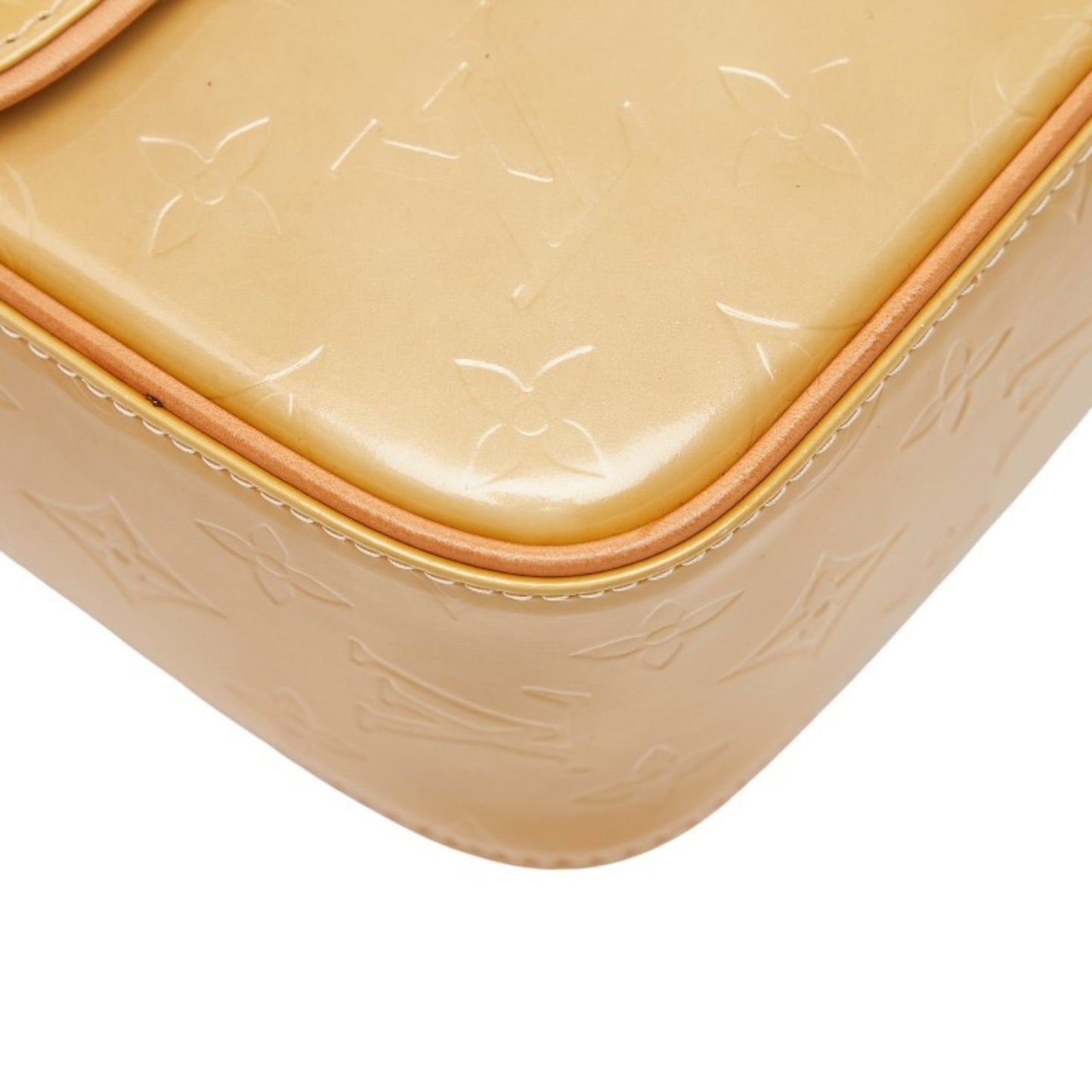 Louis Vuitton Monogram Vernis Christy Gm Shoulder Bag M91147 Beige Patent Leather