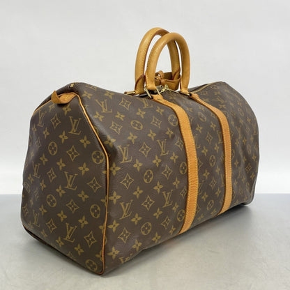 Louis Vuitton Monogram Keepall 45 Boston Bag M41428 Brown