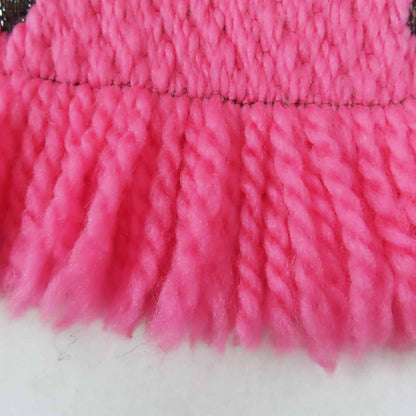 Louis Vuitton M76070 Echarpe Logomania Shine Wool And Silk Rose Pop Fringed Knit Scarf