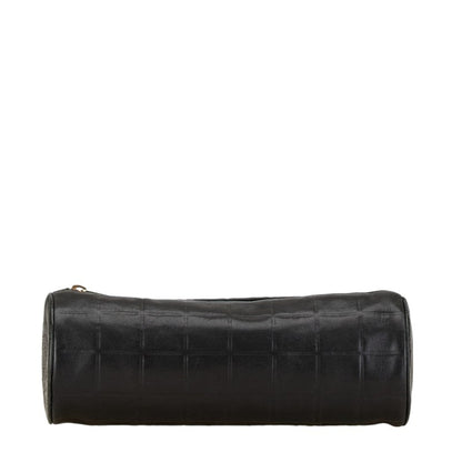 Chanel Coco Mark Pouch Black Leather