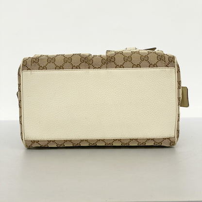 Gucci Gg Canvas Handbag 153026 Brown Beige Champagne