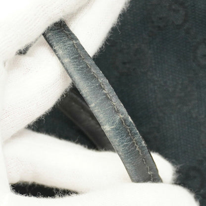 Gucci Gg Canvas Tote Bag 169944 Black Champagne