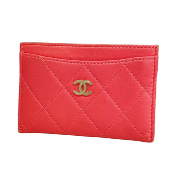 Chanel Matelasse Business Card Case In Lambskin