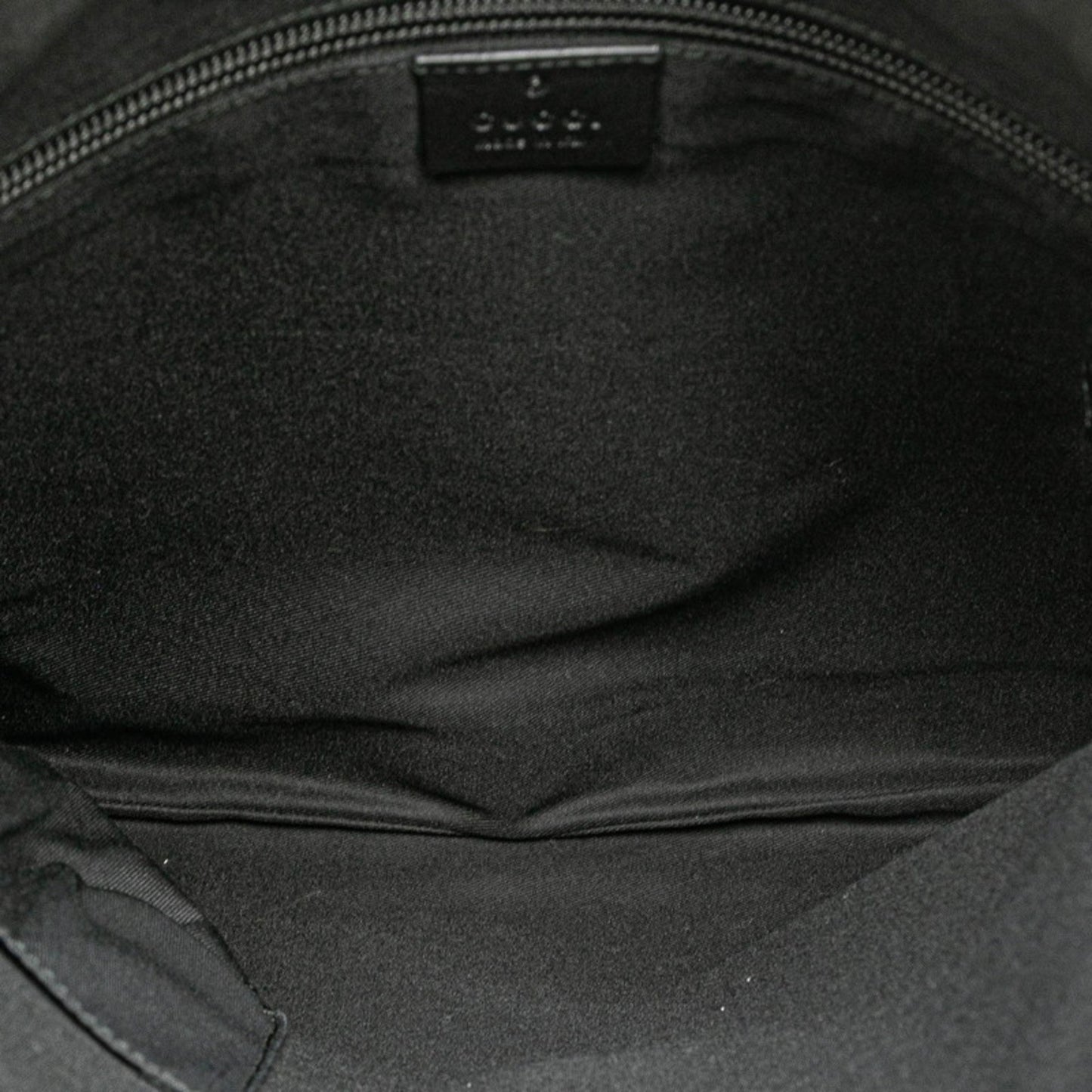 Gucci Gg Canvas Shoulder Bag 145857 Black Leather