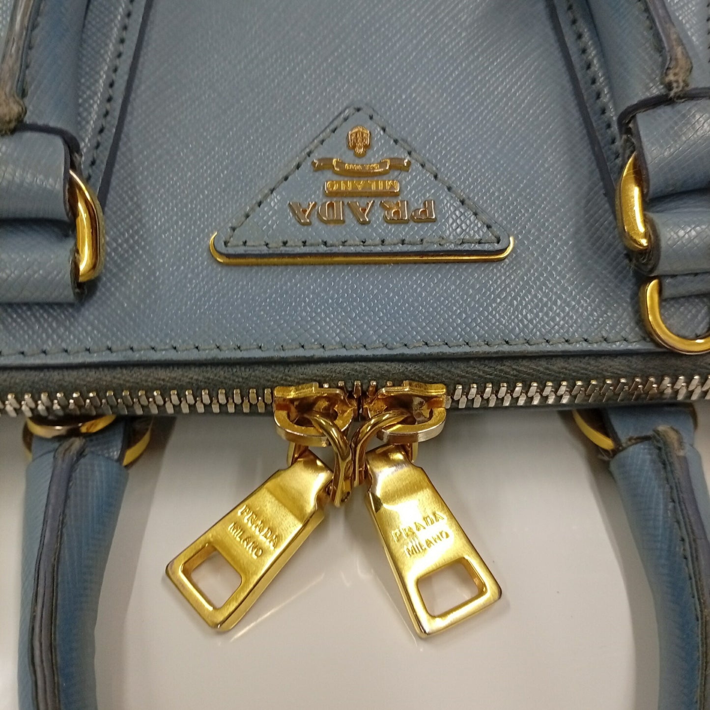 Prada Saffiano Leather Lux Astrale Sky Blue Bl0838 Prada Saffiano Lux Astrale Handbag Ja-25011